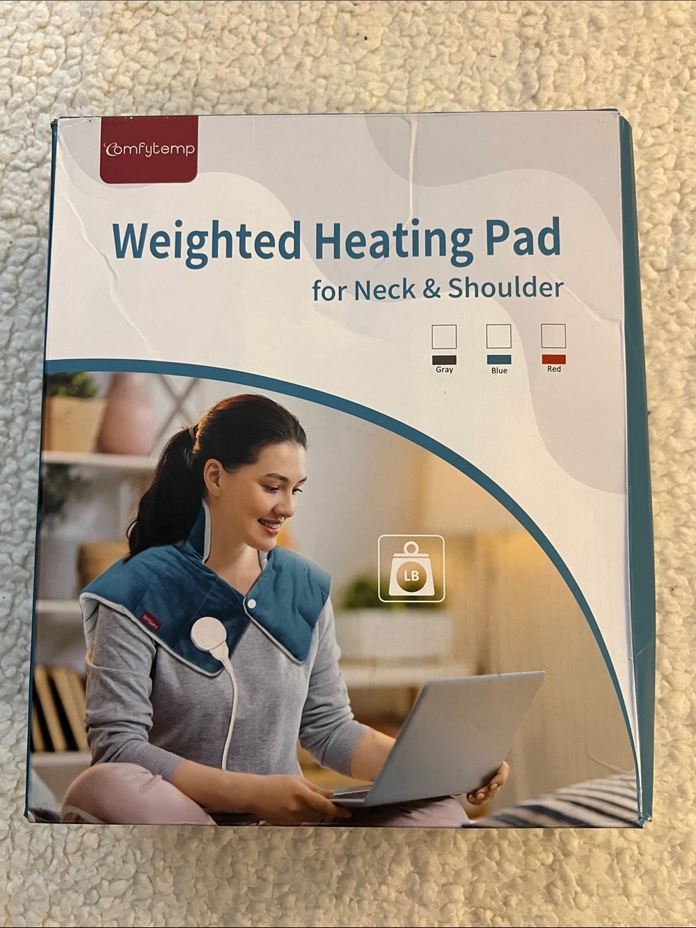 Comfytemp Blue Weighted Heating Pad for Neck & Shoulder (NEW)